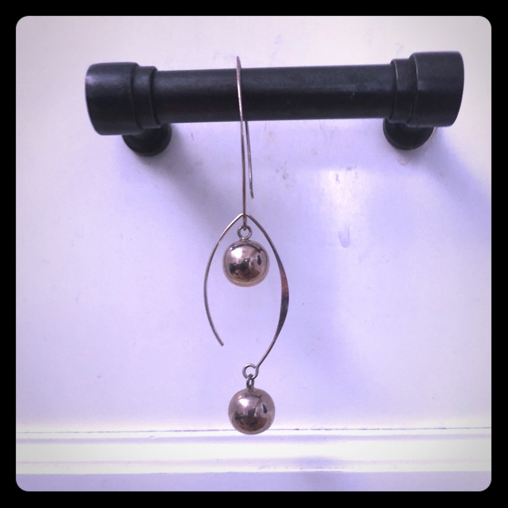Sterling Silver Dangle Silver Ball Earrings